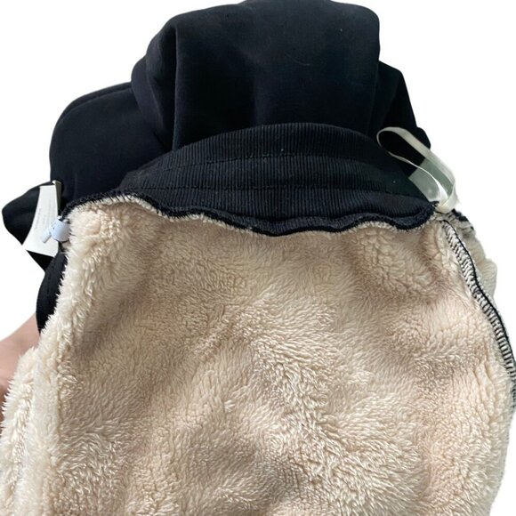 Reoria Thick Sherpa Lined Black Jogger Sweatpants with Pockets Women's Small NEW - Picture 4 of 7